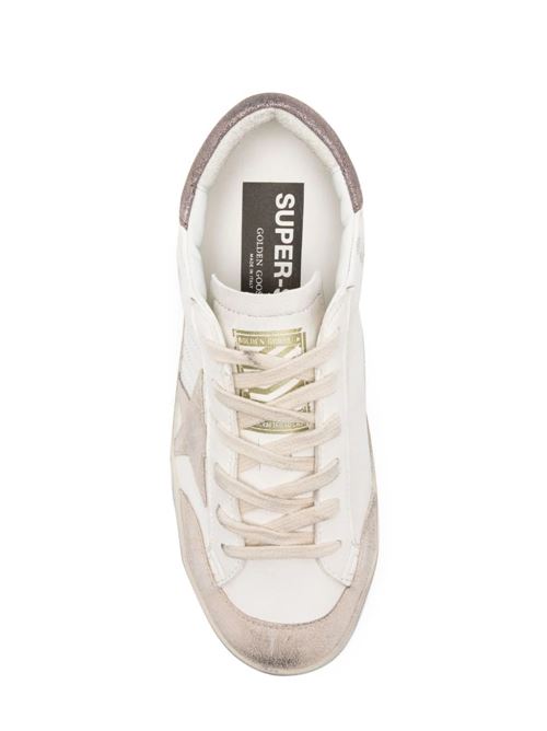 Sneaker in pelle di vitello bianca/beige/viola Golden Goose | GWF00107F00535111704